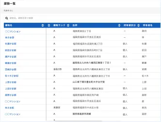 建物の情報をまとめて管理！