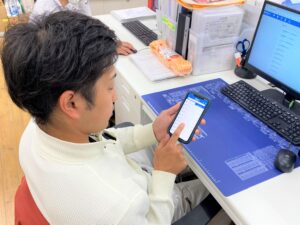 現場ポケット使用されている様子