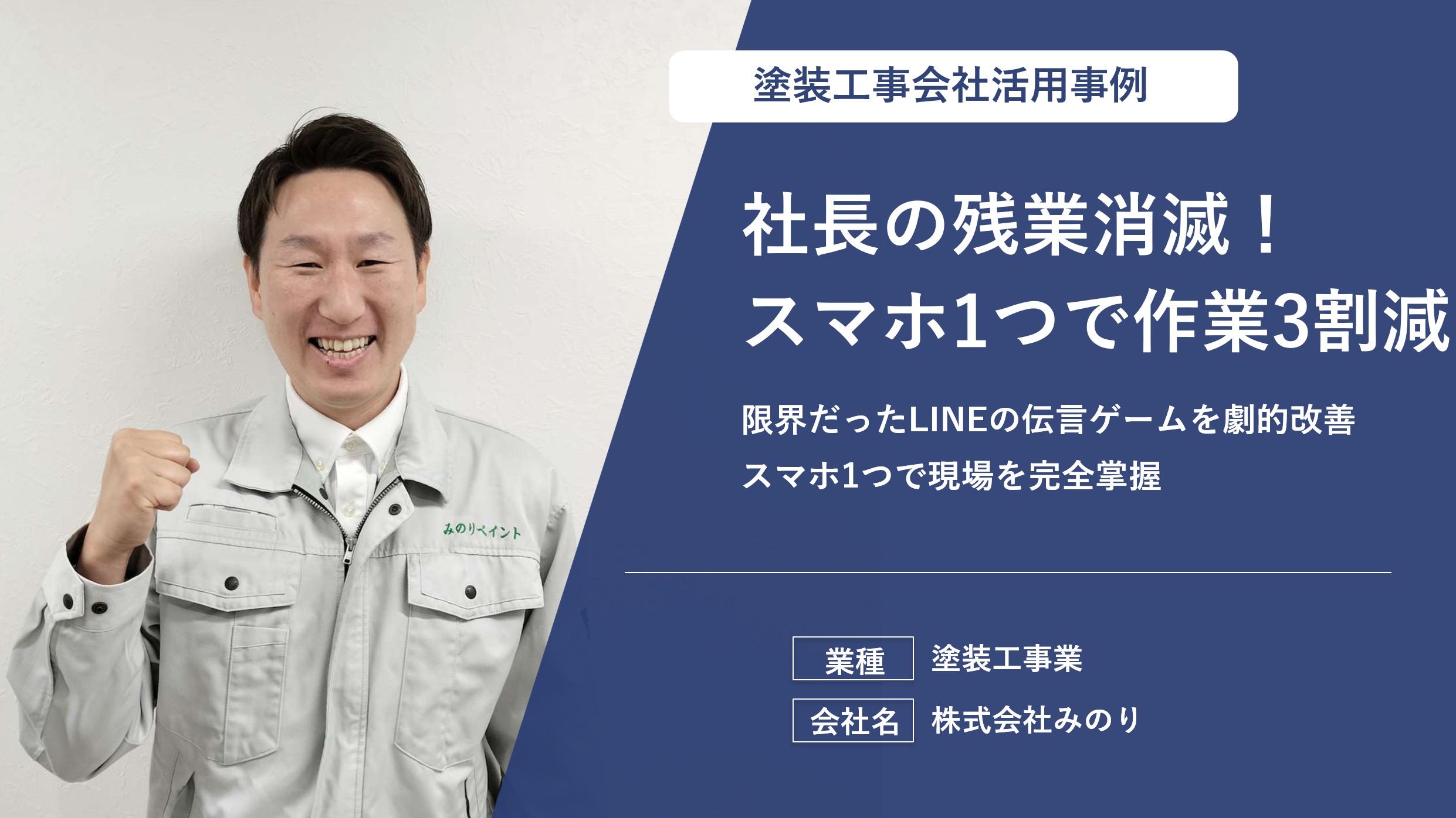 膨大な写真探しや手作業での資料作成を廃止。顧客の深い信頼を獲得し、他社と比較されない自社指名の体制を築いた。